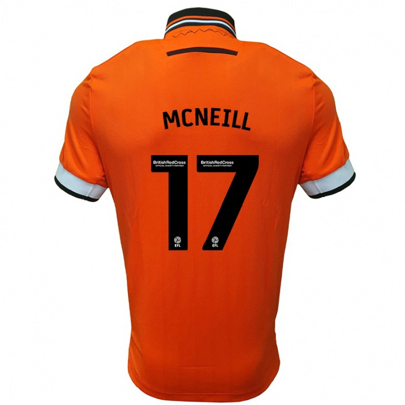 Danxen Barn Charlie Mcneill #17 Oransje Hvit Bortetrøye Drakt Trøye 2024/25 Skjorter T-Skjorte
