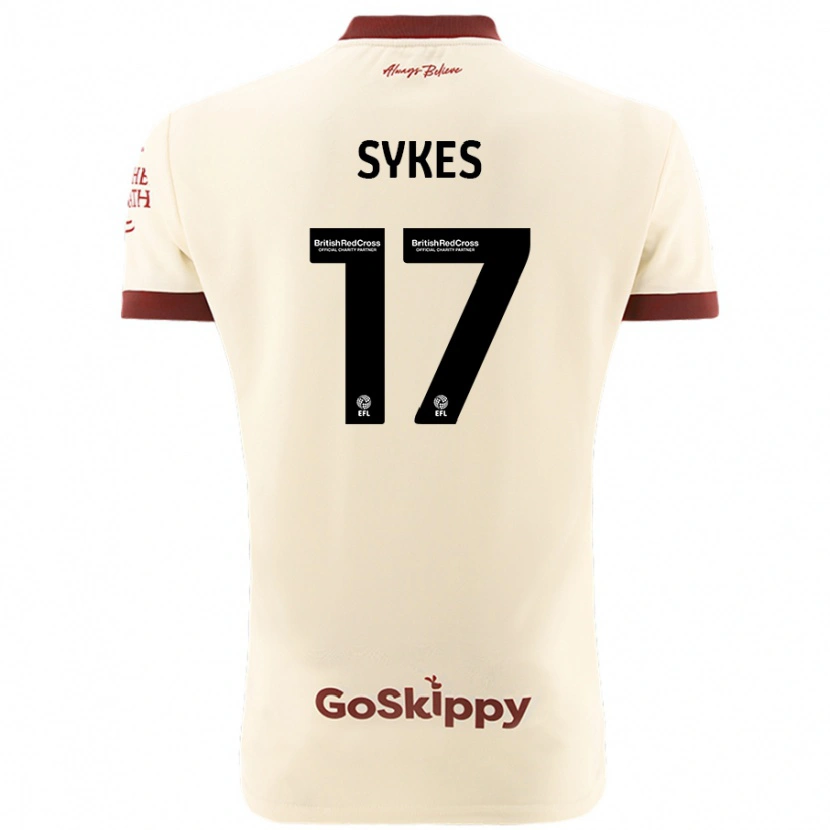Danxen Barn Mark Sykes #17 Kremhvit Bortetrøye Drakt Trøye 2024/25 Skjorter T-Skjorte