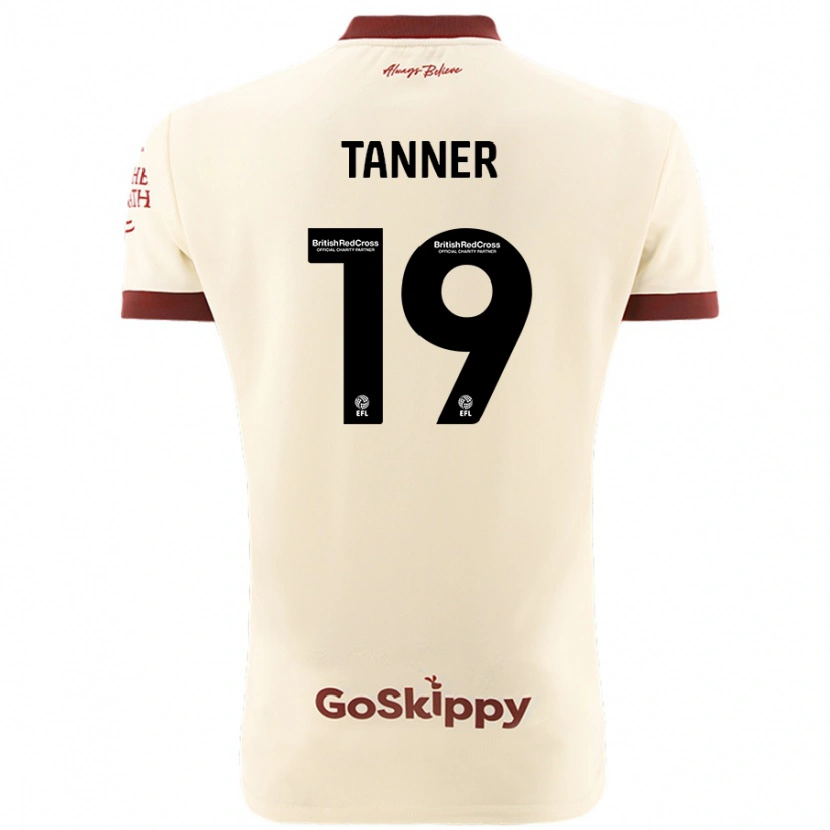 Danxen Barn George Tanner #19 Kremhvit Bortetrøye Drakt Trøye 2024/25 Skjorter T-Skjorte