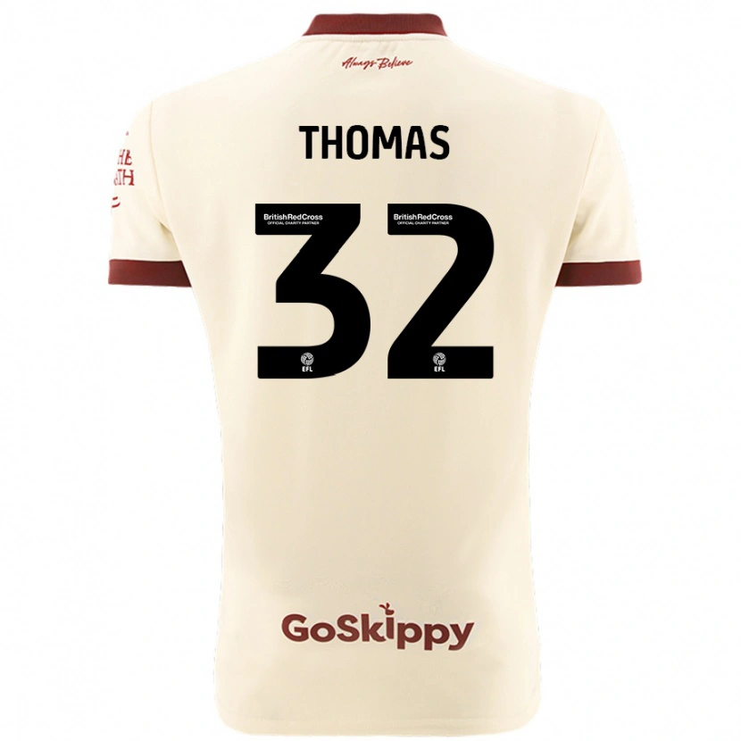 Danxen Barn Lewis Thomas #32 Kremhvit Bortetrøye Drakt Trøye 2024/25 Skjorter T-Skjorte