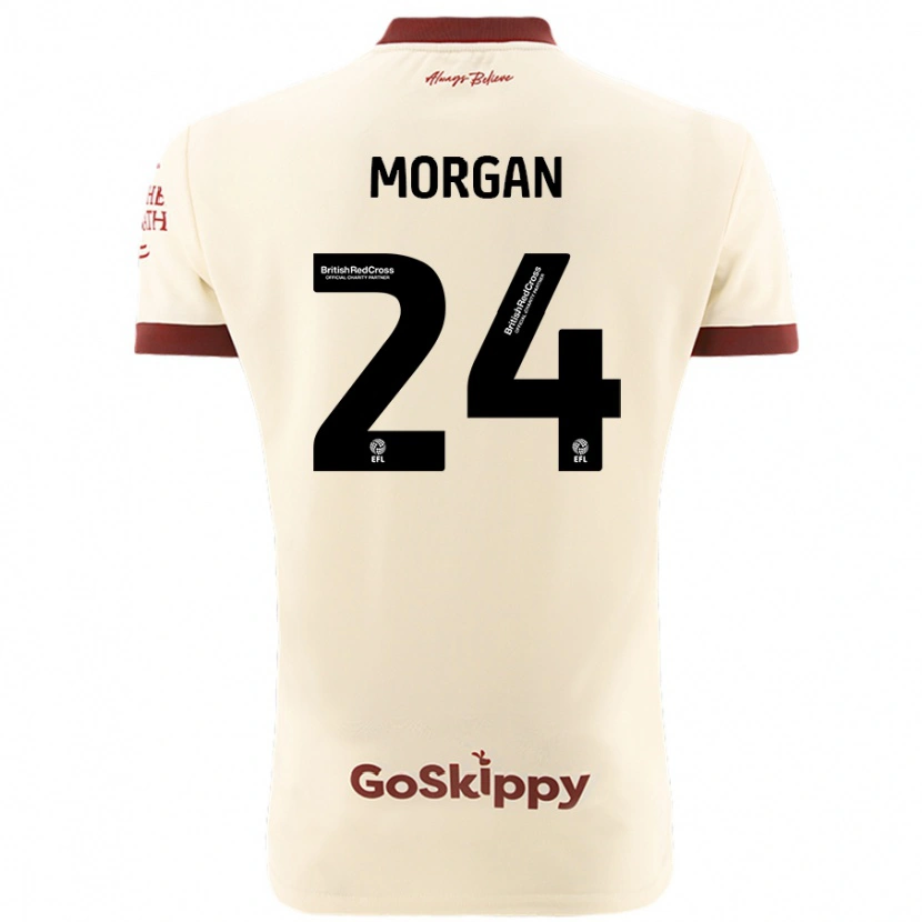 Danxen Barn Ffion Morgan #24 Kremhvit Bortetrøye Drakt Trøye 2024/25 Skjorter T-Skjorte
