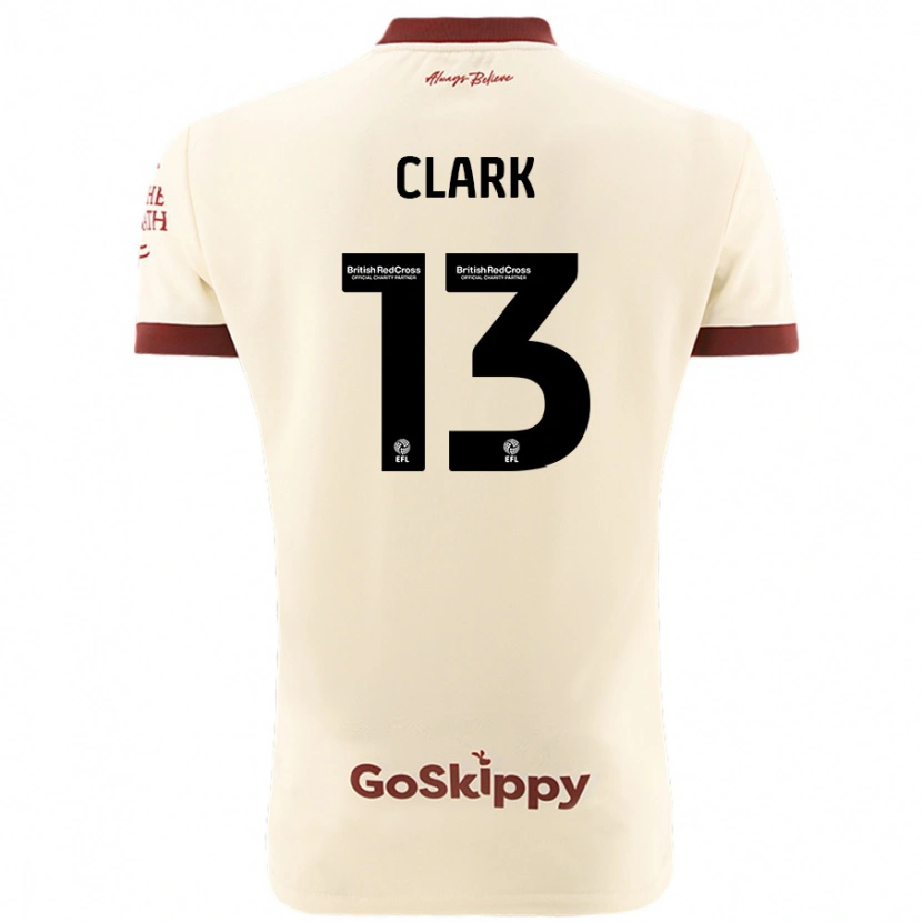 Danxen Barn Olivia Clark #13 Kremhvit Bortetrøye Drakt Trøye 2024/25 Skjorter T-Skjorte