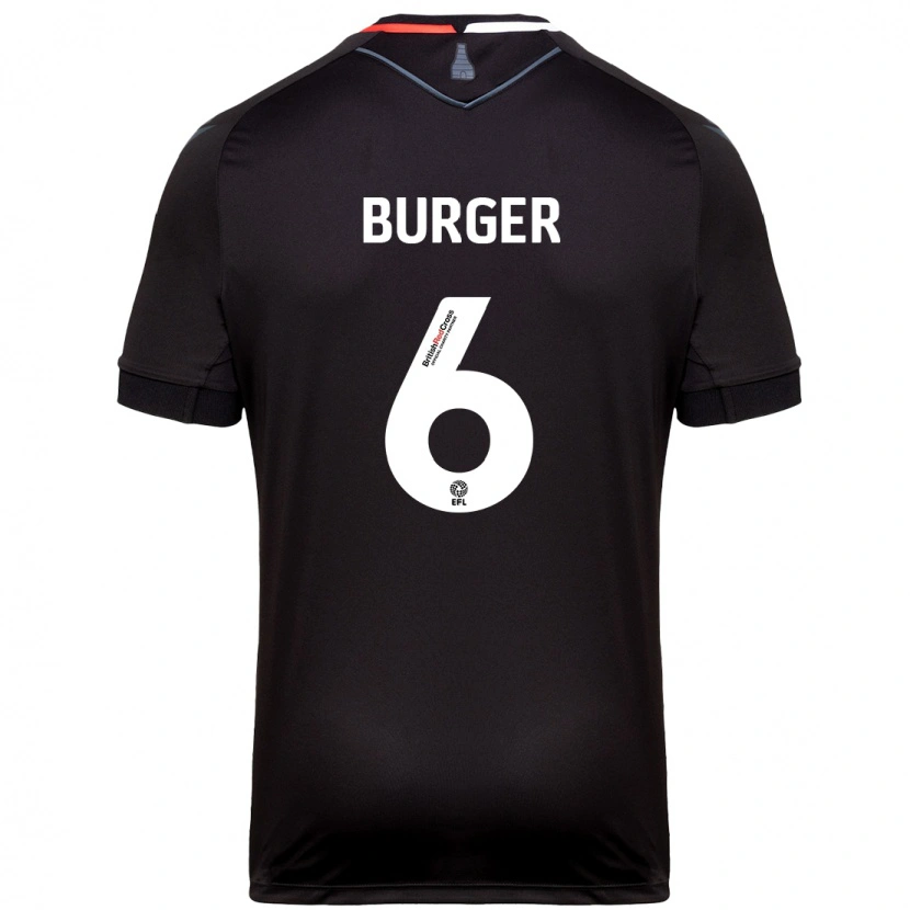 Danxen Barn Wouter Burger #6 Svart Bortetrøye Drakt Trøye 2024/25 Skjorter T-Skjorte