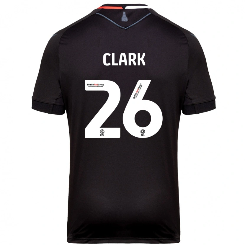 Danxen Barn Ciaran Clark #26 Svart Bortetrøye Drakt Trøye 2024/25 Skjorter T-Skjorte