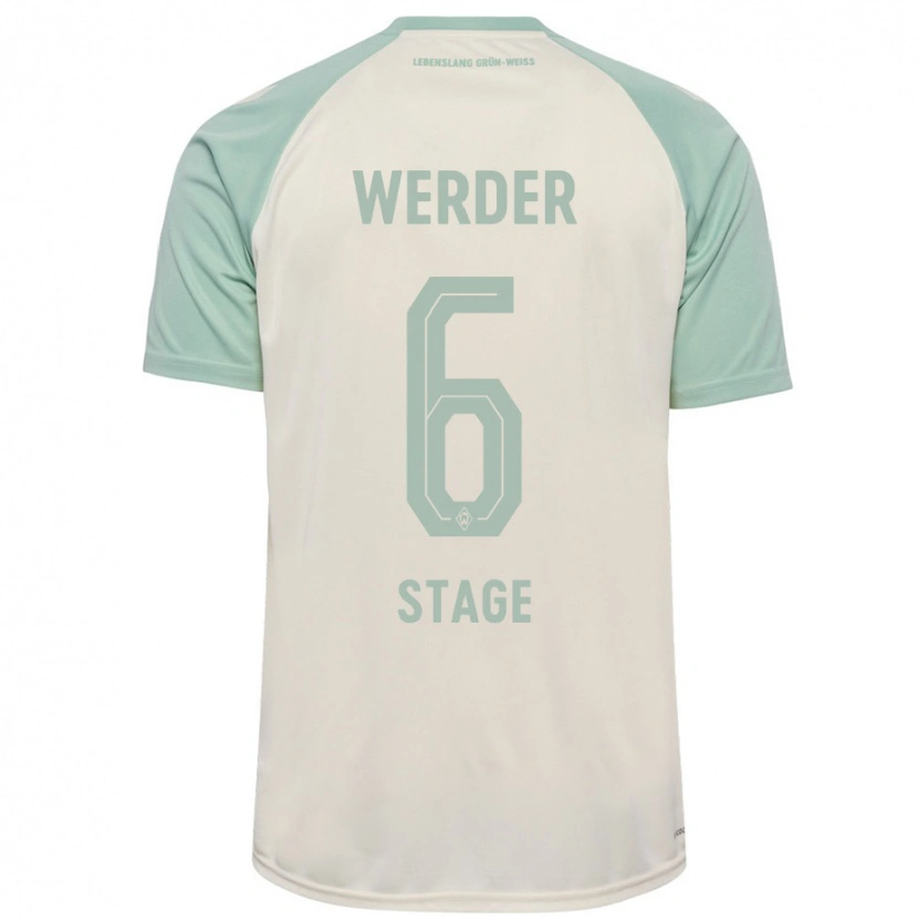 Danxen Barn Jens Stage #6 Off-White Lysegrønn Bortetrøye Drakt Trøye 2024/25 Skjorter T-Skjorte