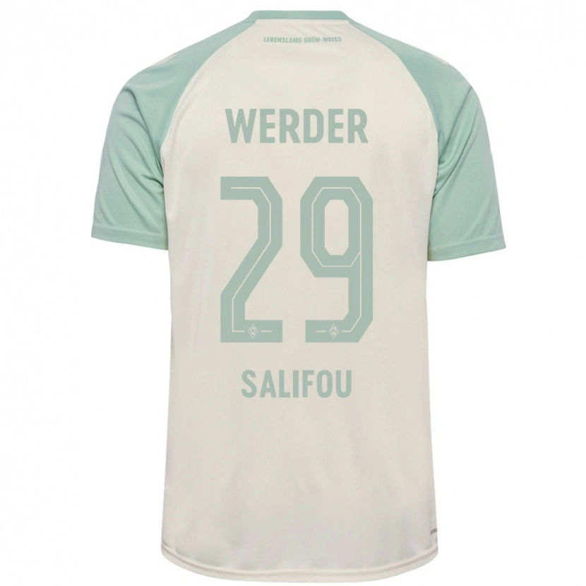 Danxen Barn Dikeni Salifou #29 Off-White Lysegrønn Bortetrøye Drakt Trøye 2024/25 Skjorter T-Skjorte