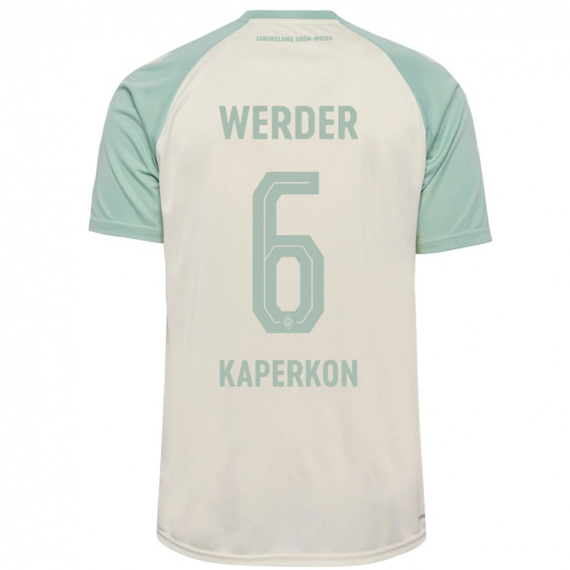 Danxen Barn Tom Kaperkon #6 Off-White Lysegrønn Bortetrøye Drakt Trøye 2024/25 Skjorter T-Skjorte