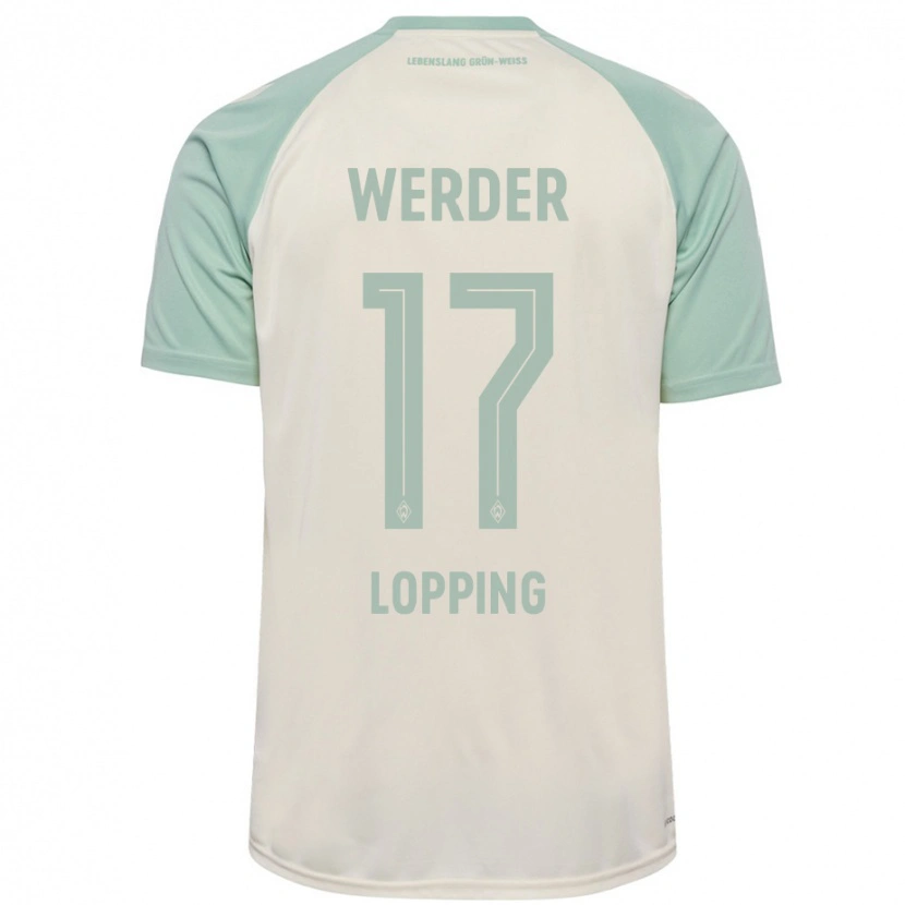 Danxen Barn Jakob Löpping #17 Off-White Lysegrønn Bortetrøye Drakt Trøye 2024/25 Skjorter T-Skjorte