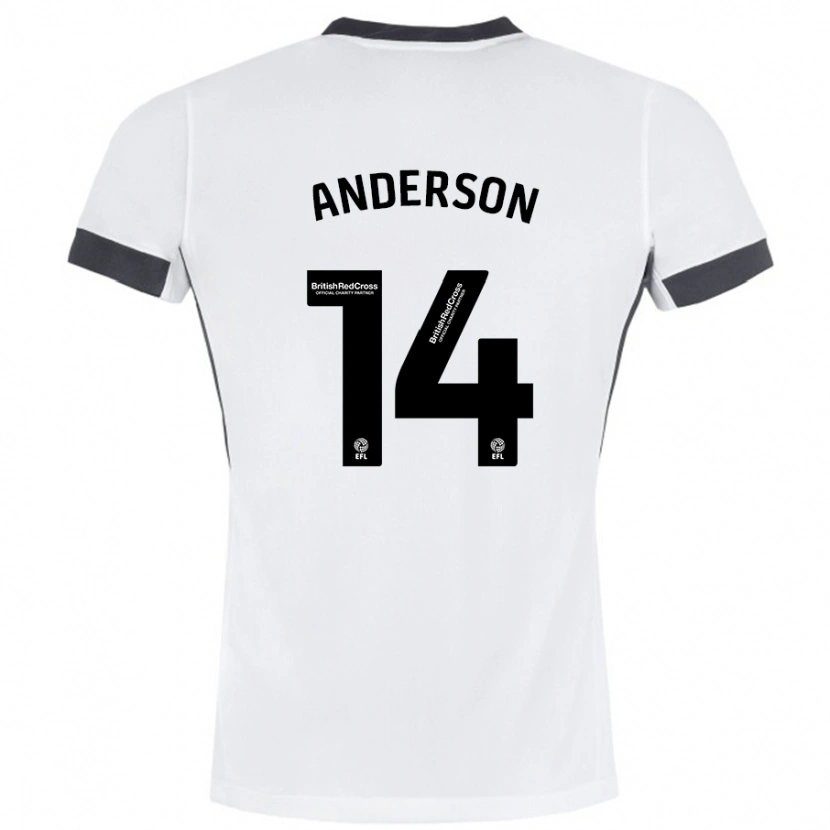 Danxen Barn Keshi Anderson #14 Hvit Svart Bortetrøye Drakt Trøye 2024/25 Skjorter T-Skjorte