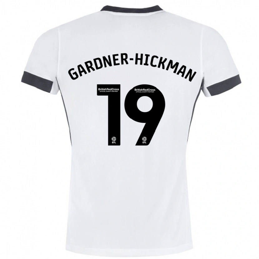 Danxen Barn Taylor Gardner-Hickman #19 Hvit Svart Bortetrøye Drakt Trøye 2024/25 Skjorter T-Skjorte