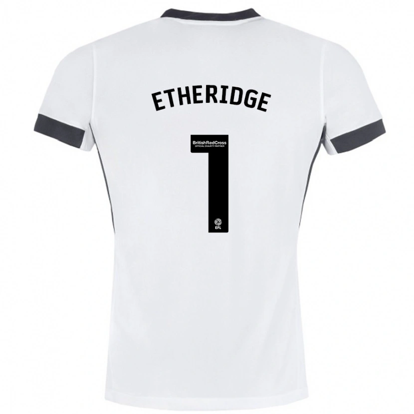 Danxen Barn Neil Etheridge #1 Hvit Svart Bortetrøye Drakt Trøye 2024/25 Skjorter T-Skjorte