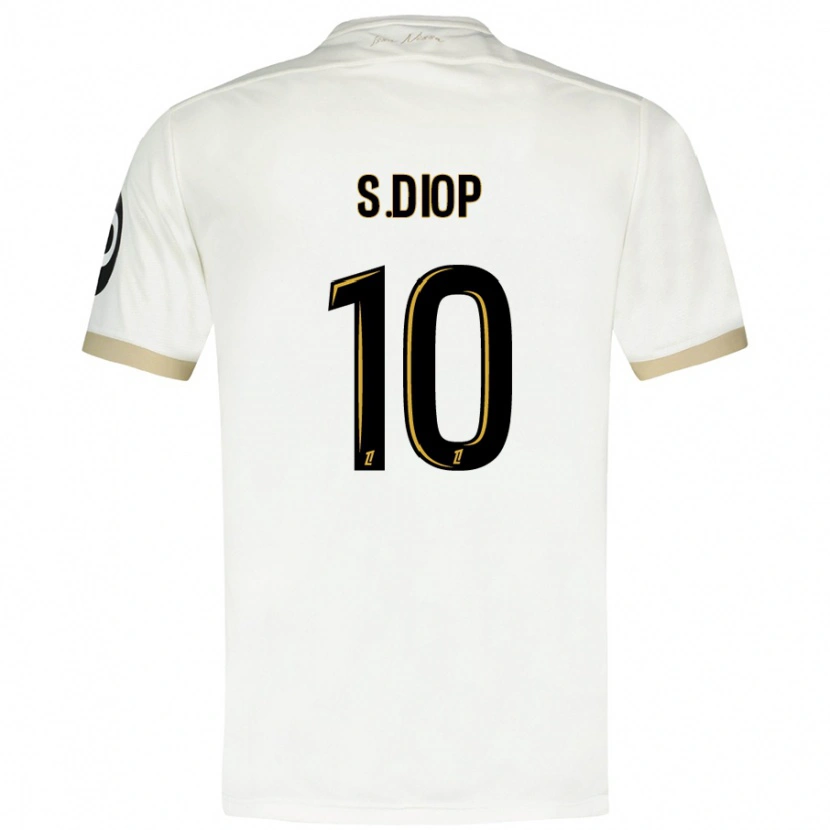 Danxen Barn Sofiane Diop #10 Hvitt Gull Bortetrøye Drakt Trøye 2024/25 Skjorter T-Skjorte