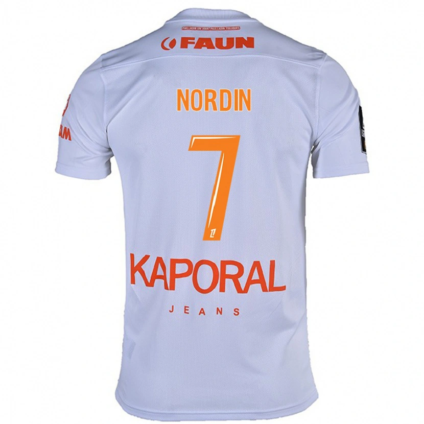 Danxen Barn Arnaud Nordin #7 Hvit Bortetrøye Drakt Trøye 2024/25 Skjorter T-Skjorte