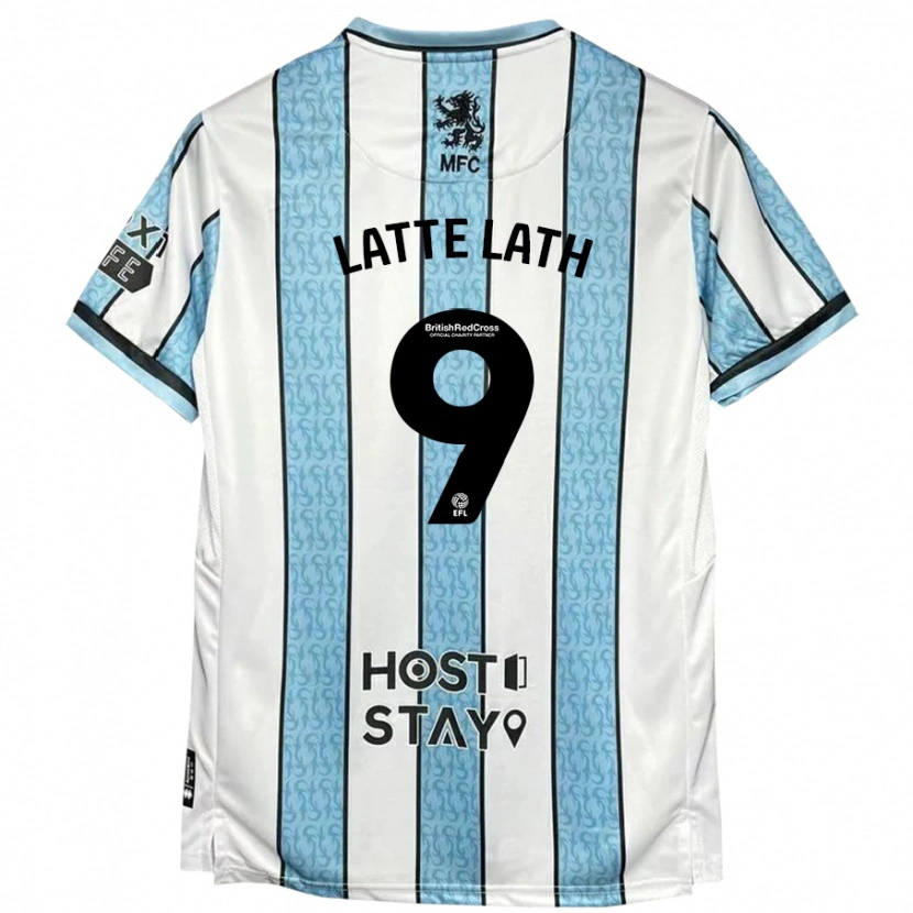 Danxen Barn Emmanuel Latte Lath #9 Hvit Blå Bortetrøye Drakt Trøye 2024/25 Skjorter T-Skjorte