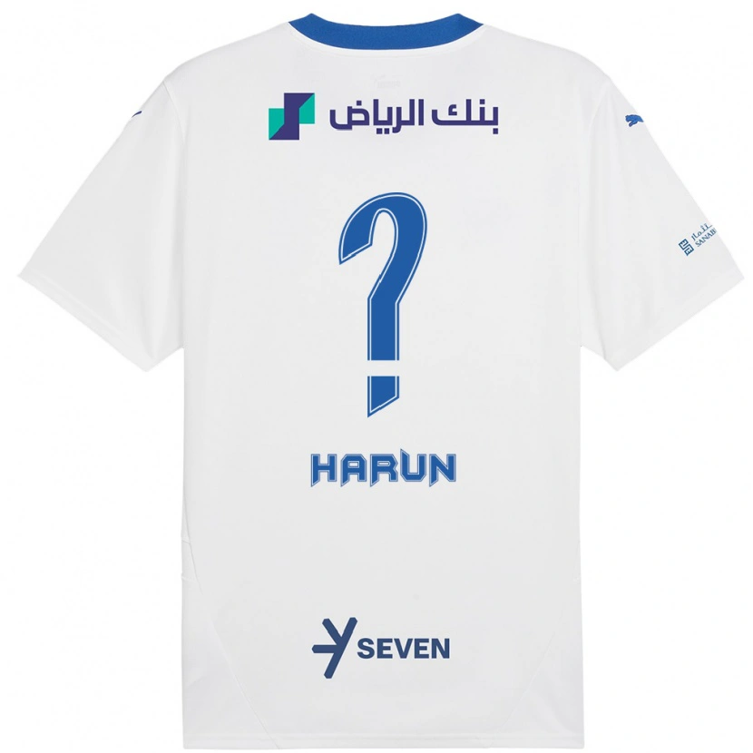 Danxen Barn Saud Harun #0 Hvit Blå Bortetrøye Drakt Trøye 2024/25 Skjorter T-Skjorte