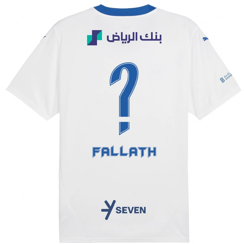 Danxen Barn Fahad Fallath #0 Hvit Blå Bortetrøye Drakt Trøye 2024/25 Skjorter T-Skjorte