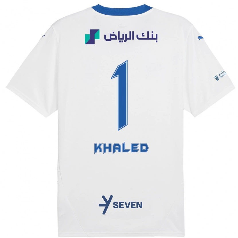Danxen Barn Nawal Khaled #1 Hvit Blå Bortetrøye Drakt Trøye 2024/25 Skjorter T-Skjorte