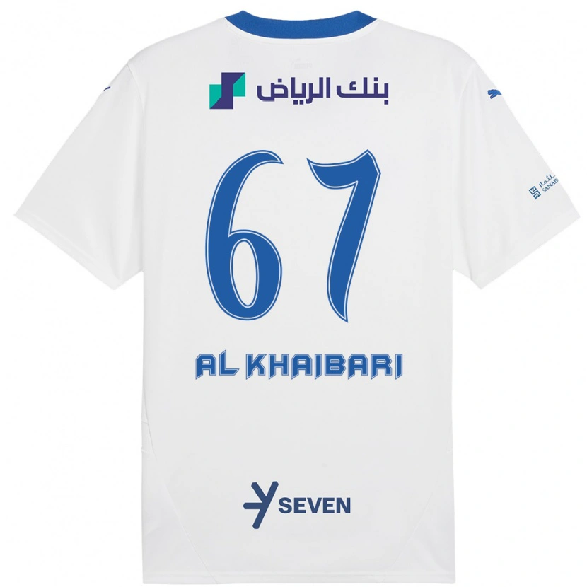 Danxen Barn Mohammed Al-Khaibari #67 Hvit Blå Bortetrøye Drakt Trøye 2024/25 Skjorter T-Skjorte