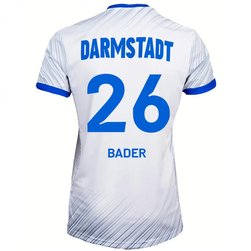 Danxen Barn Matthias Bader #26 Hvit Blå Bortetrøye Drakt Trøye 2024/25 Skjorter T-Skjorte