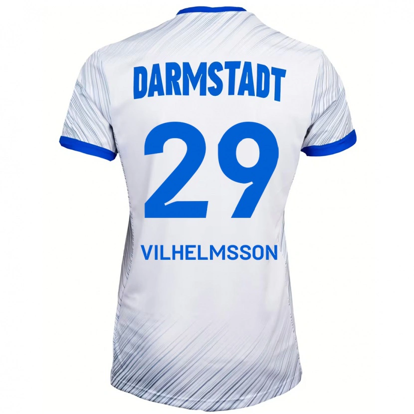 Danxen Barn Oscar Vilhelmsson #29 Hvit Blå Bortetrøye Drakt Trøye 2024/25 Skjorter T-Skjorte