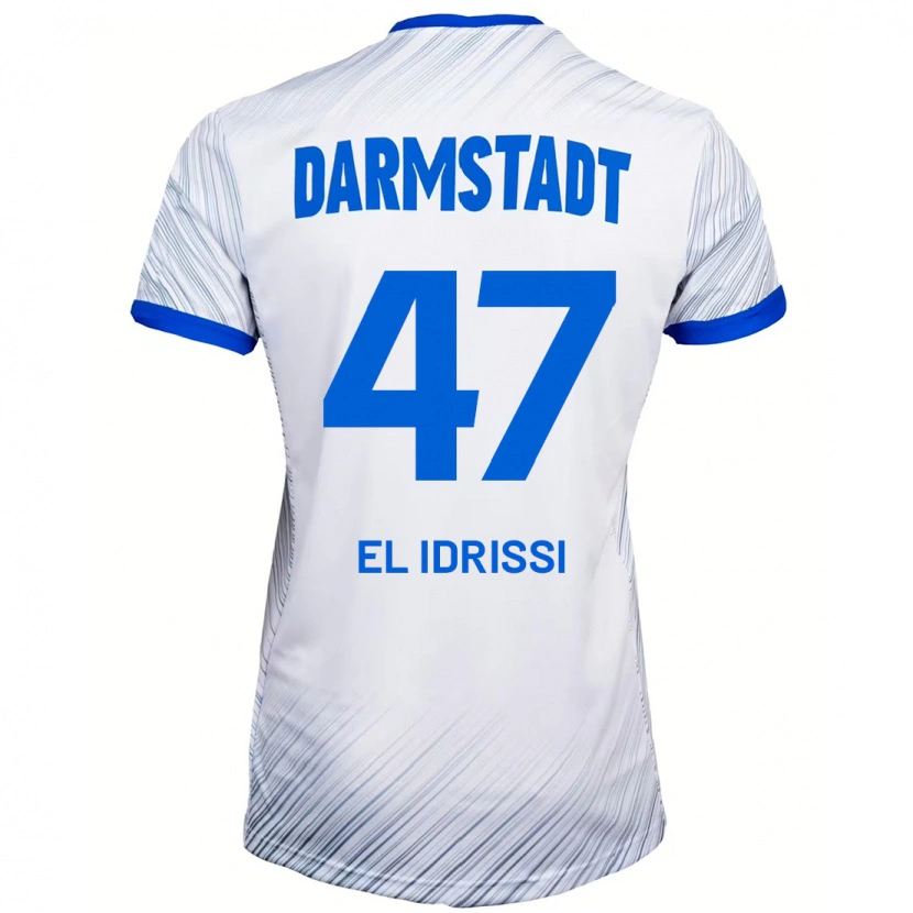 Danxen Barn Othmane El Idrissi #47 Hvit Blå Bortetrøye Drakt Trøye 2024/25 Skjorter T-Skjorte