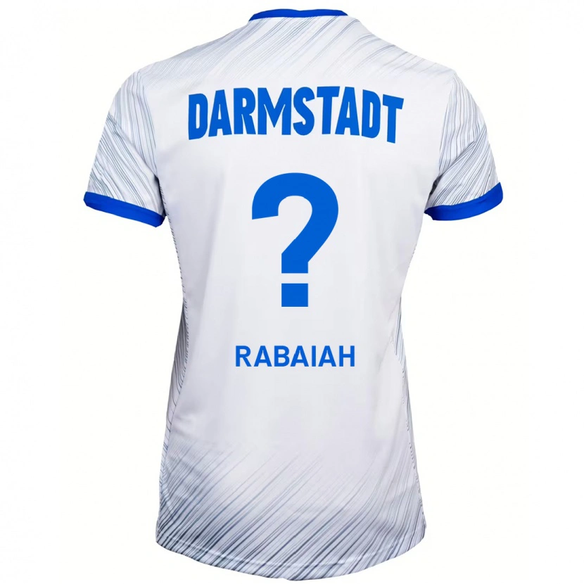 Danxen Barn Ali Rabaiah #0 Hvit Blå Bortetrøye Drakt Trøye 2024/25 Skjorter T-Skjorte