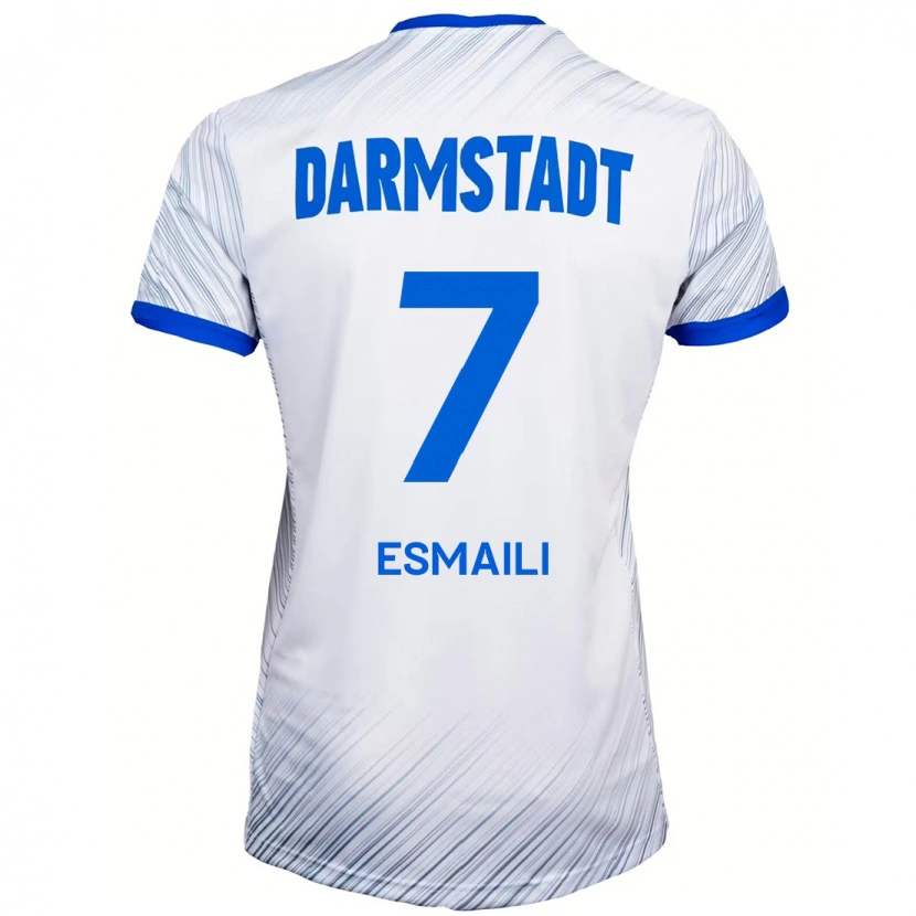 Danxen Barn Ali Esmaili #7 Hvit Blå Bortetrøye Drakt Trøye 2024/25 Skjorter T-Skjorte
