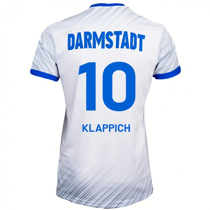 Danxen Barn Luis Klappich #10 Hvit Blå Bortetrøye Drakt Trøye 2024/25 Skjorter T-Skjorte