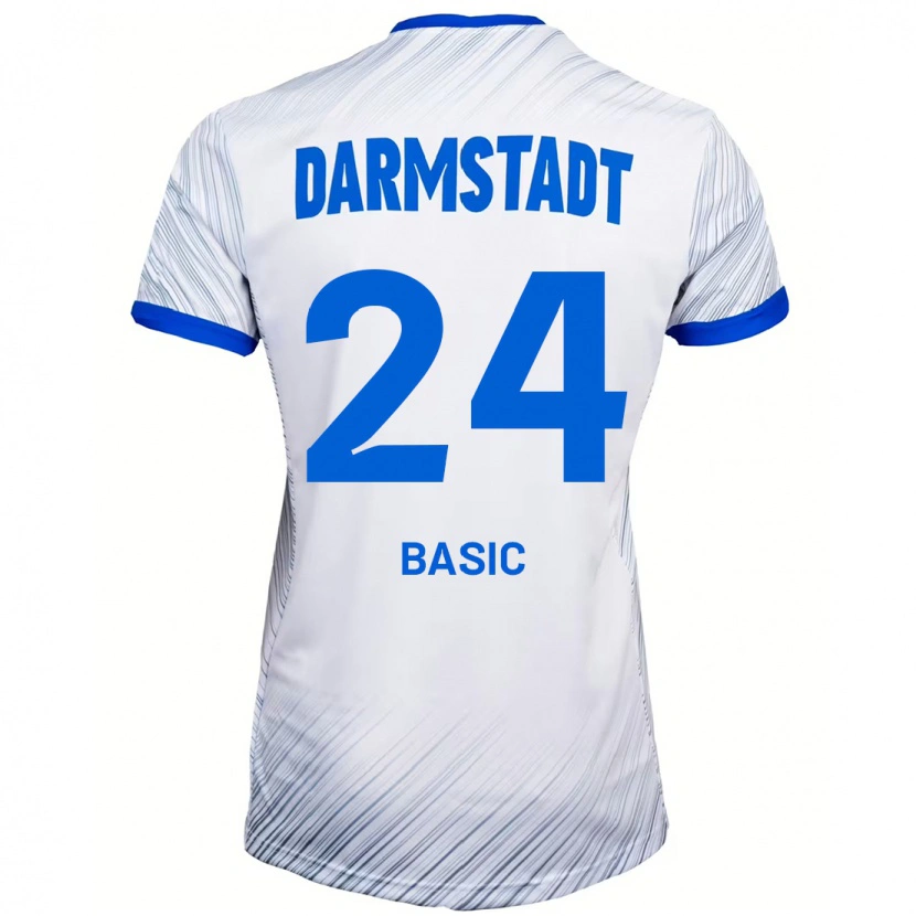 Danxen Barn Benjamin Basic #24 Hvit Blå Bortetrøye Drakt Trøye 2024/25 Skjorter T-Skjorte