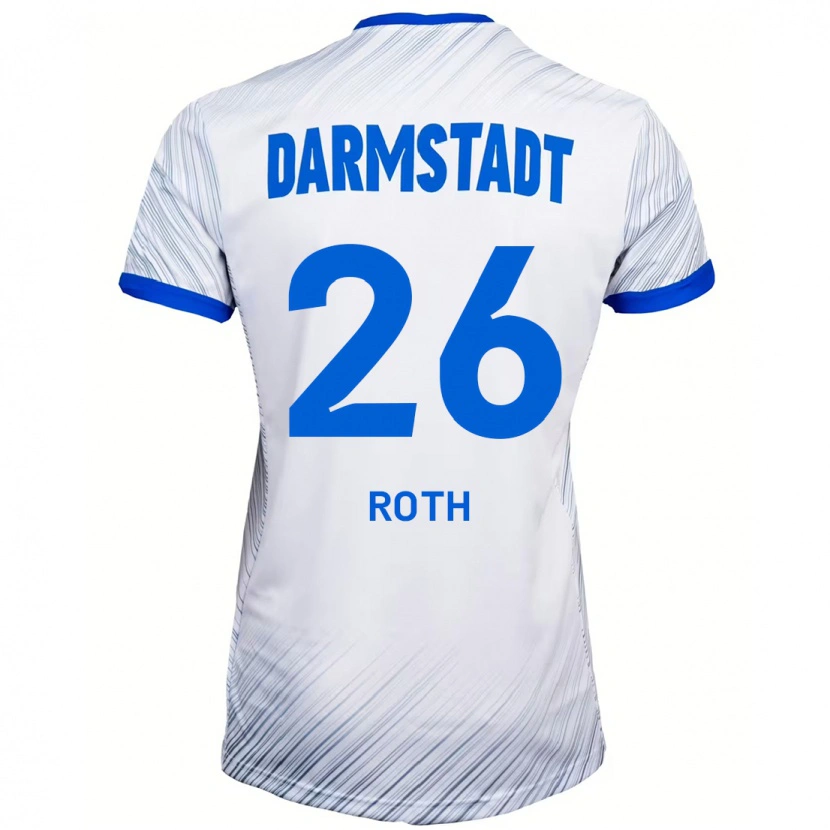 Danxen Barn Maximilian Roth #26 Hvit Blå Bortetrøye Drakt Trøye 2024/25 Skjorter T-Skjorte