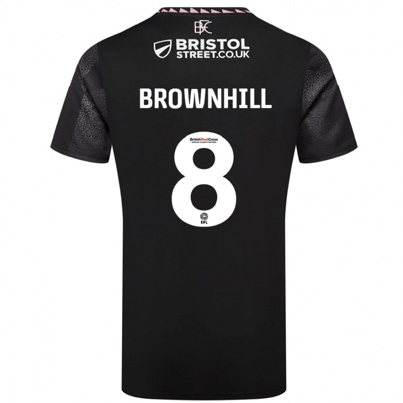 Danxen Barn Josh Brownhill #8 Svart Bortetrøye Drakt Trøye 2024/25 Skjorter T-Skjorte