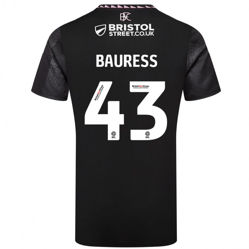 Danxen Barn Joe Bauress #43 Svart Bortetrøye Drakt Trøye 2024/25 Skjorter T-Skjorte