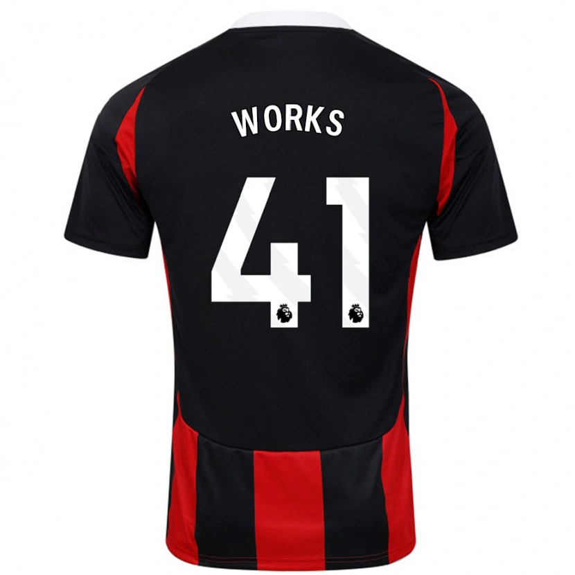 Danxen Barn Terrell Works #41 Svart Rød Bortetrøye Drakt Trøye 2024/25 Skjorter T-Skjorte