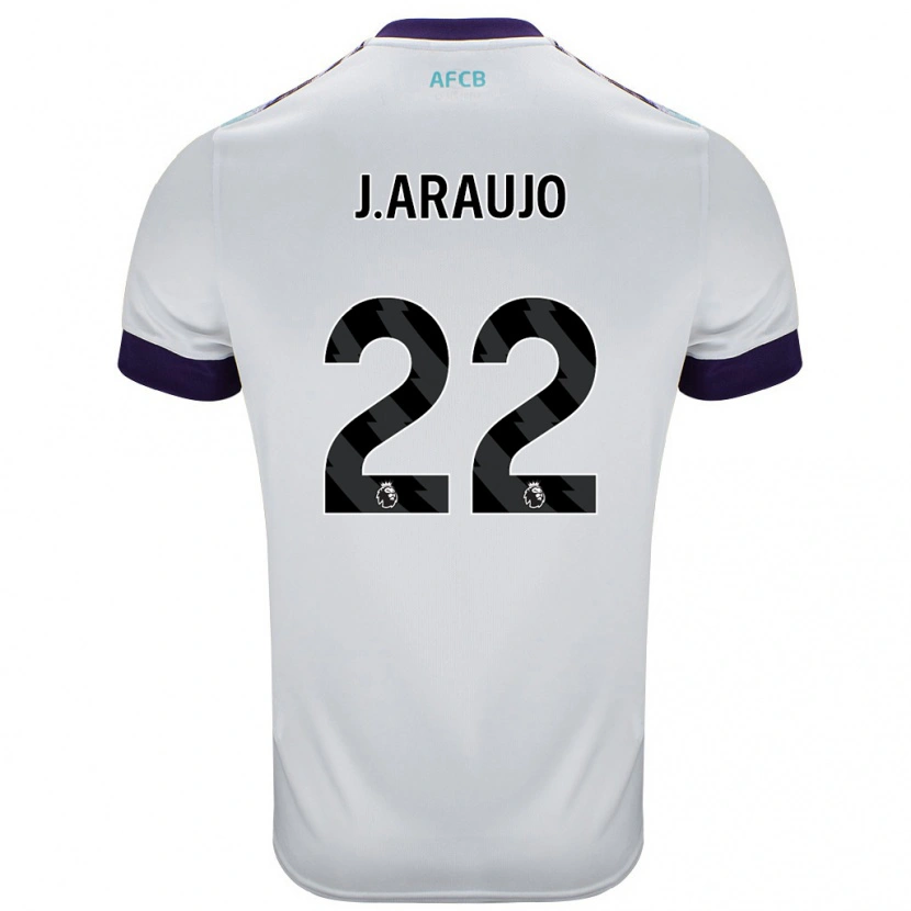 Danxen Barn Julián Araujo #28 Hvit Grønn Lilla Bortetrøye Drakt Trøye 2024/25 Skjorter T-Skjorte