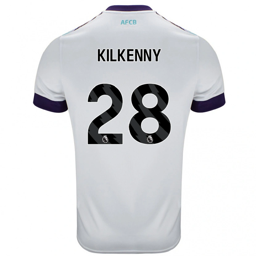 Danxen Barn Gavin Kilkenny #28 Hvit Grønn Lilla Bortetrøye Drakt Trøye 2024/25 Skjorter T-Skjorte