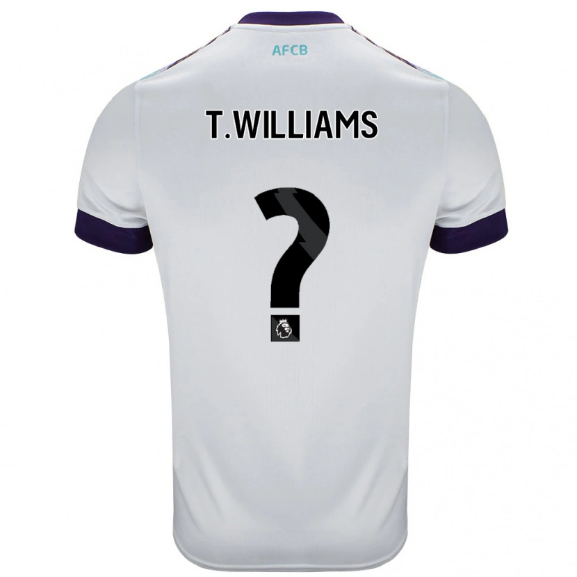 Danxen Barn Toure Williams #0 Hvit Grønn Lilla Bortetrøye Drakt Trøye 2024/25 Skjorter T-Skjorte