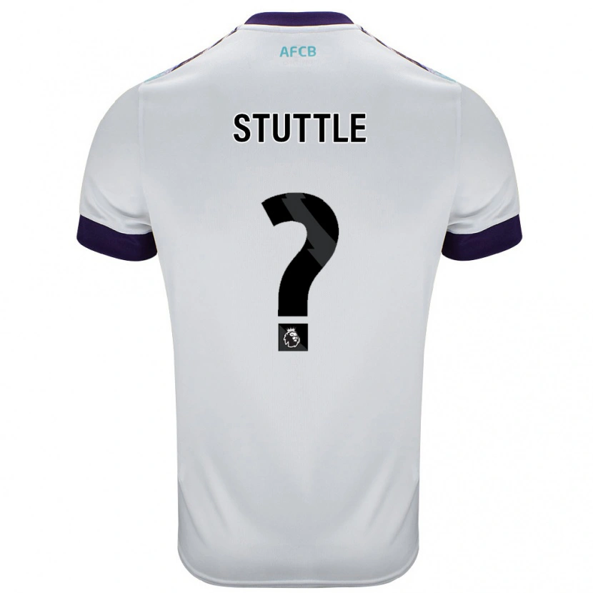 Danxen Barn Jonny Stuttle #0 Hvit Grønn Lilla Bortetrøye Drakt Trøye 2024/25 Skjorter T-Skjorte