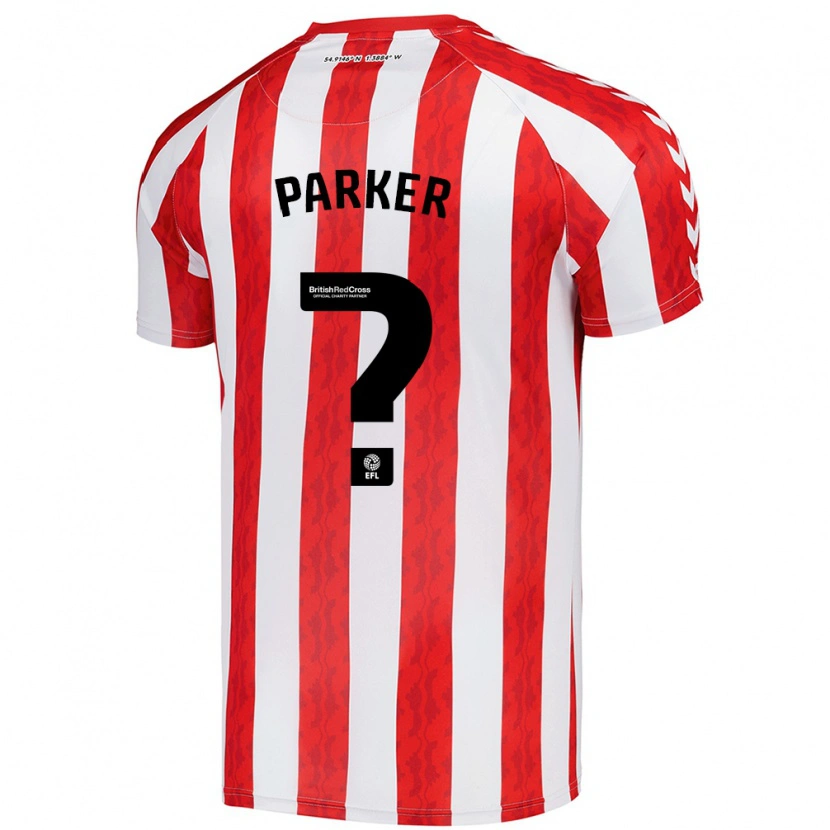 Danxen Mann Daniel Parker #0 Rød Hvit Hjemmetrøye Drakt Trøye 2024/25 Skjorter T-Skjorte