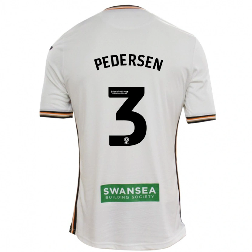 Danxen Mann Kristian Pedersen #3 Hvit Hjemmetrøye Drakt Trøye 2024/25 Skjorter T-Skjorte