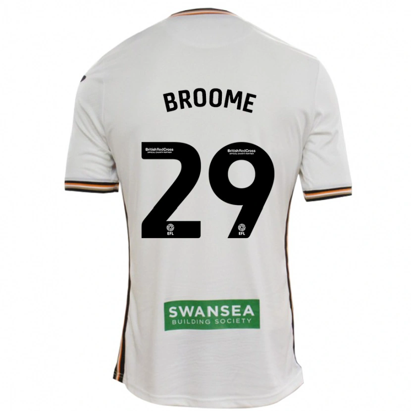 Danxen Mann Nathan Broome #29 Hvit Hjemmetrøye Drakt Trøye 2024/25 Skjorter T-Skjorte