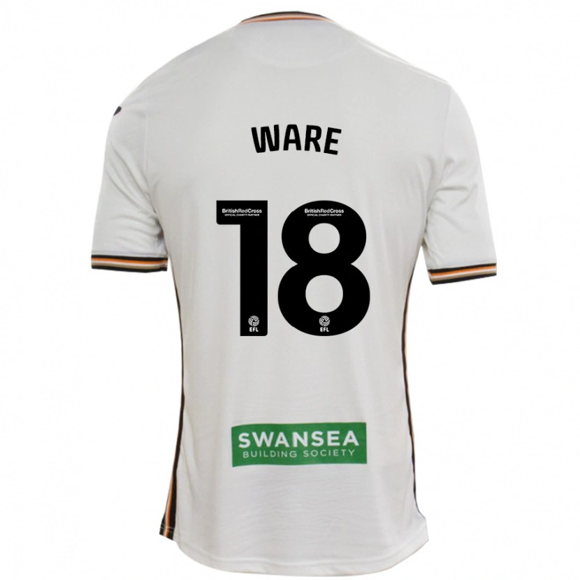 Danxen Mann Phoebe Ware #18 Hvit Hjemmetrøye Drakt Trøye 2024/25 Skjorter T-Skjorte