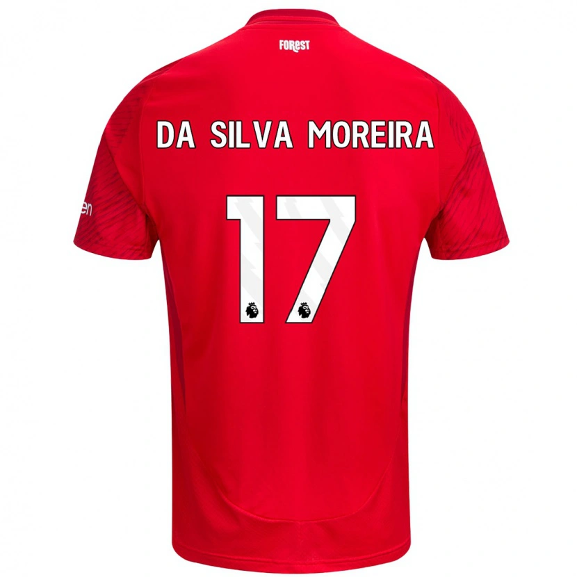 Danxen Mann Eric Da Silva Moreira #17 Rød Hvit Hjemmetrøye Drakt Trøye 2024/25 Skjorter T-Skjorte