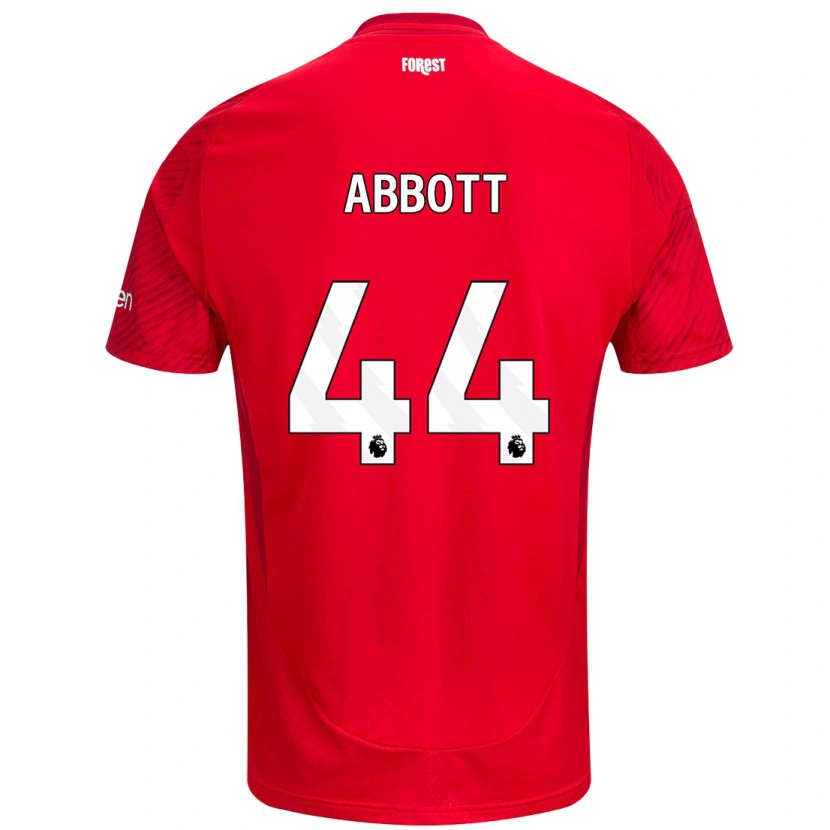 Danxen Mann Zach Abbott #44 Rød Hvit Hjemmetrøye Drakt Trøye 2024/25 Skjorter T-Skjorte
