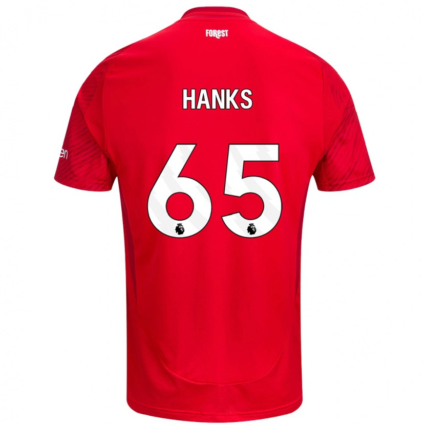 Danxen Mann Justin Hanks #65 Rød Hvit Hjemmetrøye Drakt Trøye 2024/25 Skjorter T-Skjorte