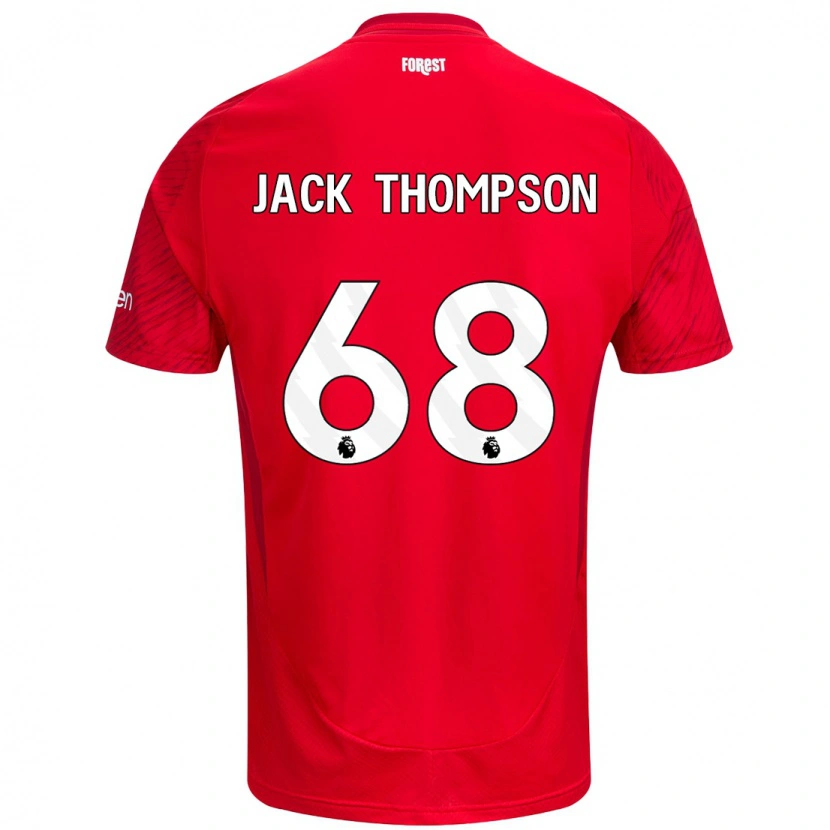 Danxen Mann Jack Thompson #68 Rød Hvit Hjemmetrøye Drakt Trøye 2024/25 Skjorter T-Skjorte