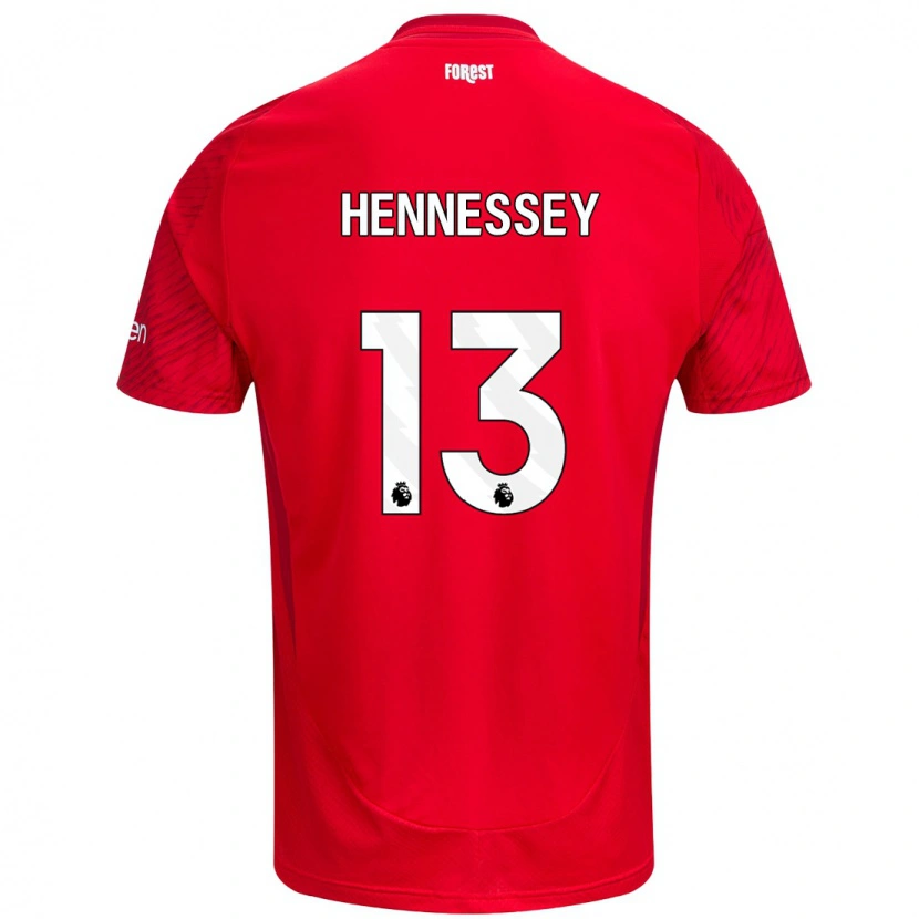 Danxen Mann Wayne Hennessey #13 Rød Hvit Hjemmetrøye Drakt Trøye 2024/25 Skjorter T-Skjorte