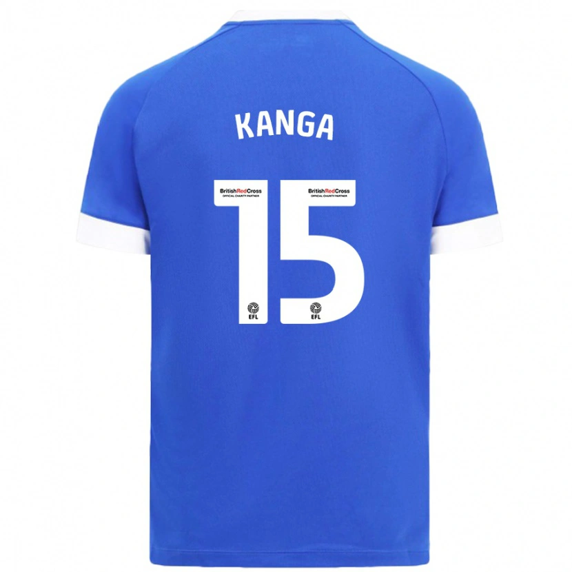 Danxen Mann Wilfried Kanga #15 Himmelblå Hjemmetrøye Drakt Trøye 2024/25 Skjorter T-Skjorte