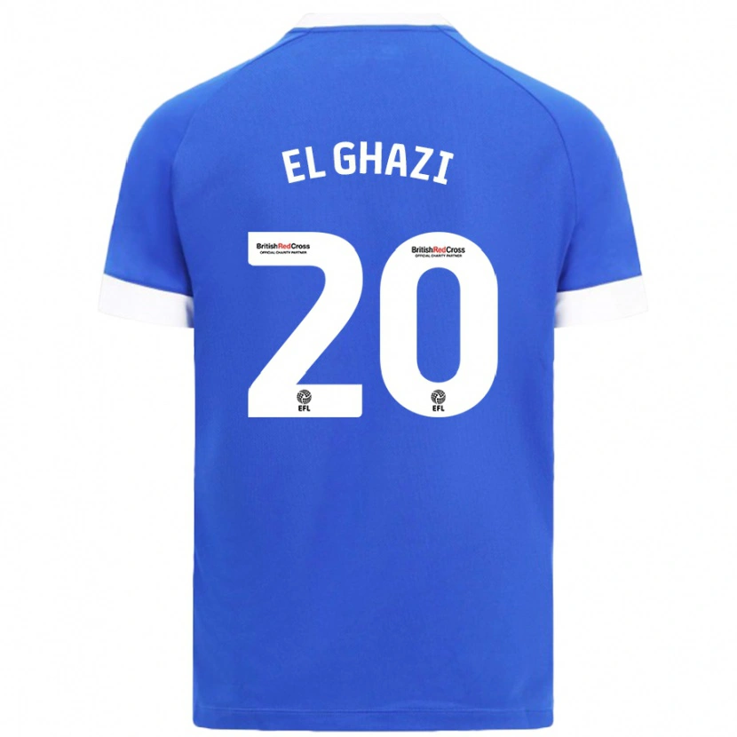 Danxen Mann Anwar El Ghazi #20 Himmelblå Hjemmetrøye Drakt Trøye 2024/25 Skjorter T-Skjorte