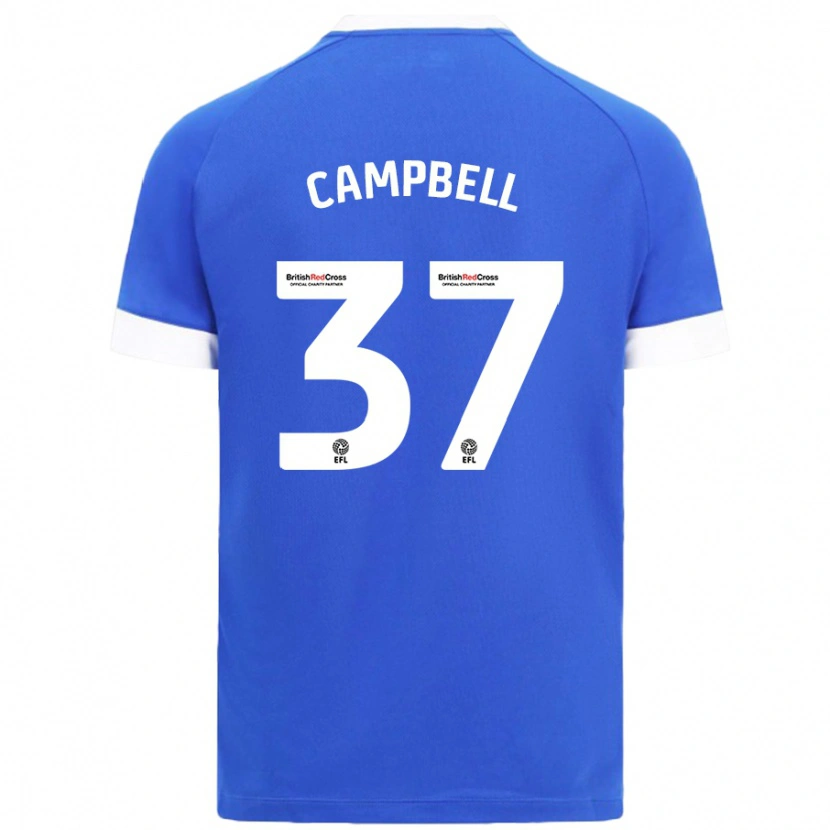 Danxen Mann Vontae Daley-Campbell #37 Himmelblå Hjemmetrøye Drakt Trøye 2024/25 Skjorter T-Skjorte