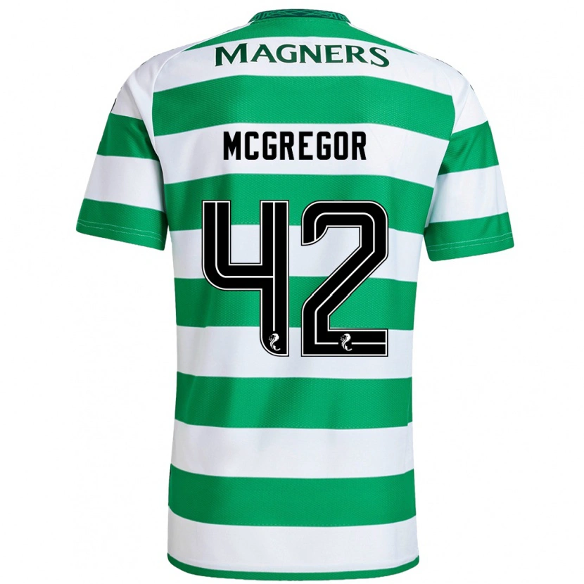Danxen Mann Callum Mcgregor #42 Grønn Hvit Hjemmetrøye Drakt Trøye 2024/25 Skjorter T-Skjorte